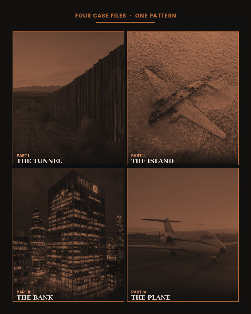 Four Case Files — The Tunnel, The Island, The Bank, The Plane